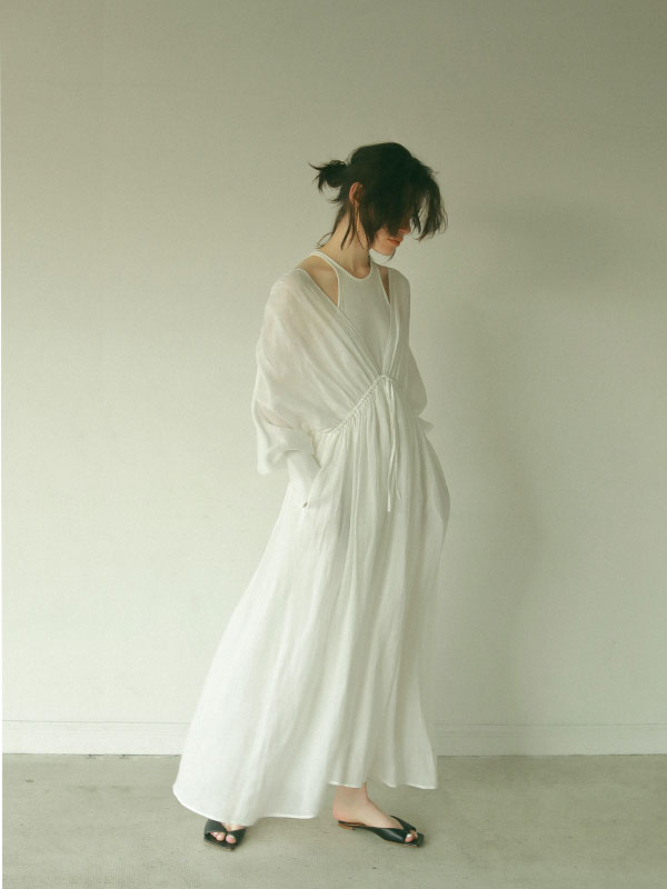 2ピースリネンレイヤードワンピース F White ワンピース Etre Tokyo Official Online Store エトレトウキョウ